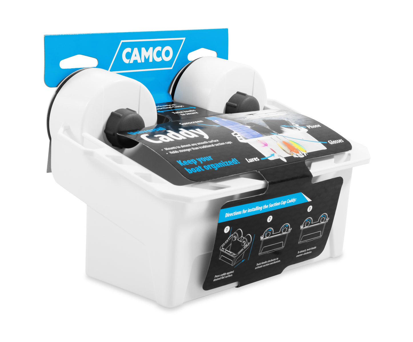 Camco Universal Mechanical Suction Cup Caddy - White