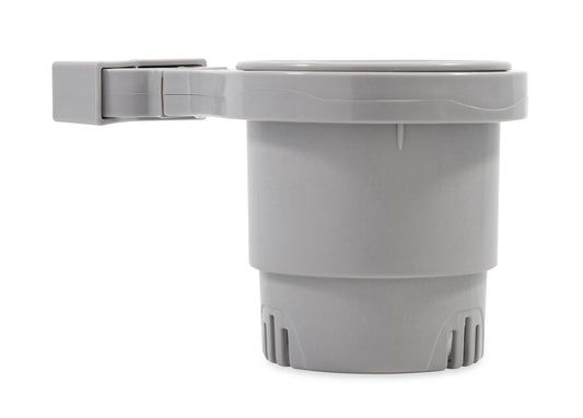 Camco Large Rail Mounted Cup Holder - Gray