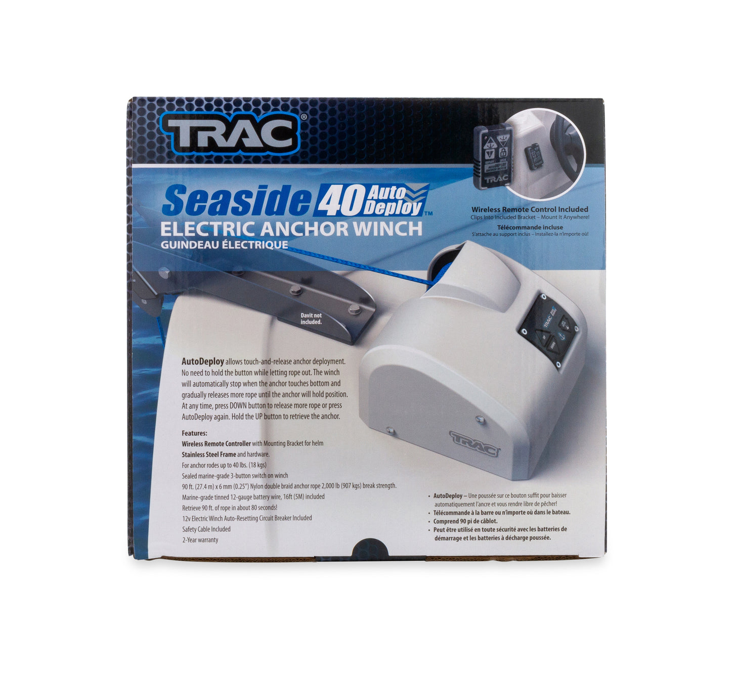 TRAC Outdoors AutoDeploy Anchor Winch, Seaside 40