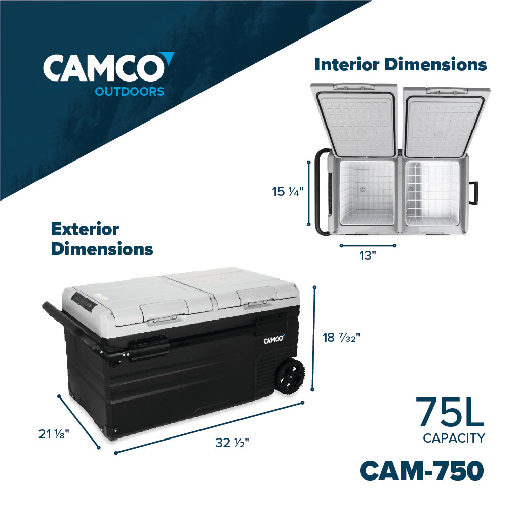 Camco Outdoors CAM-750 Portable Refrigerator / Freezer - 75 Liter