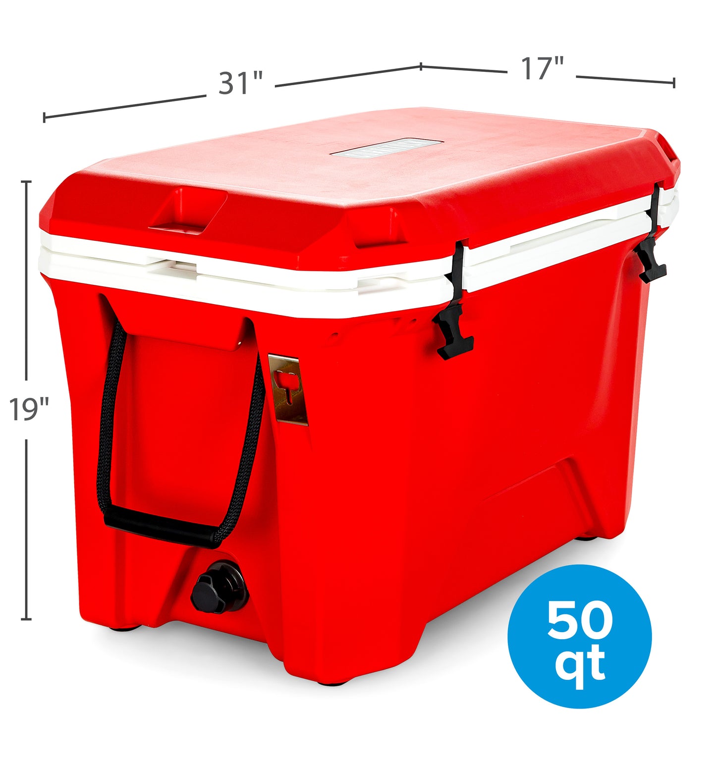 Currituck 30 and 50 Quart Premium Coolers - Red & White