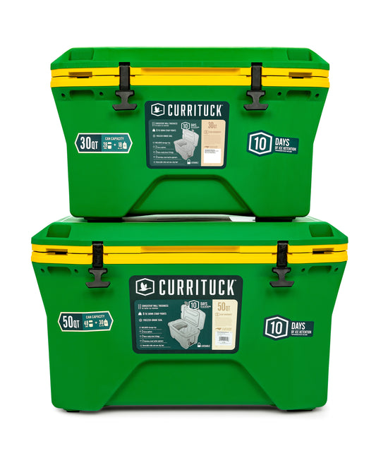 Currituck 30 and 50 Quart Premium Coolers - Green & Yellow