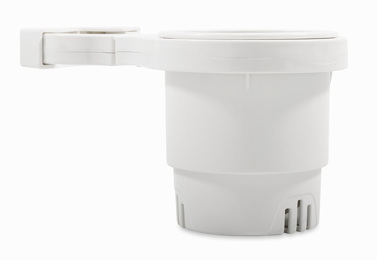 Camco Large Rail Mounted Boat Cup Holder - White