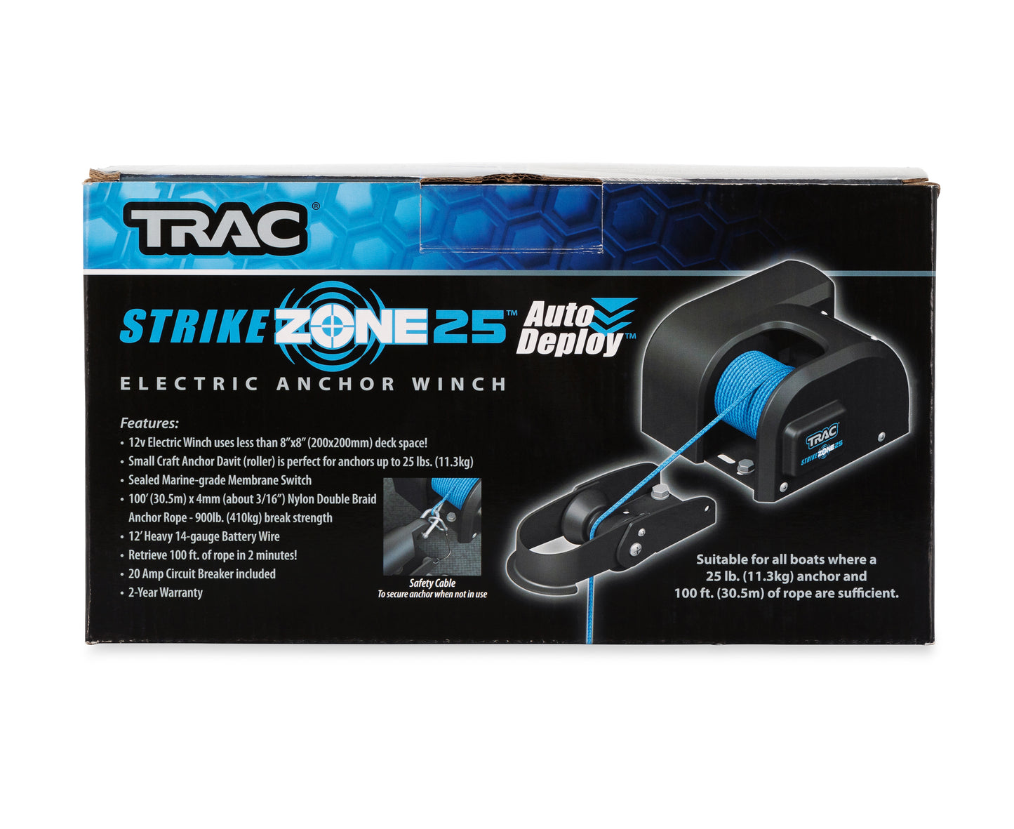 TRAC Outdoors Electric Anchor Winch, StrikeZone 25